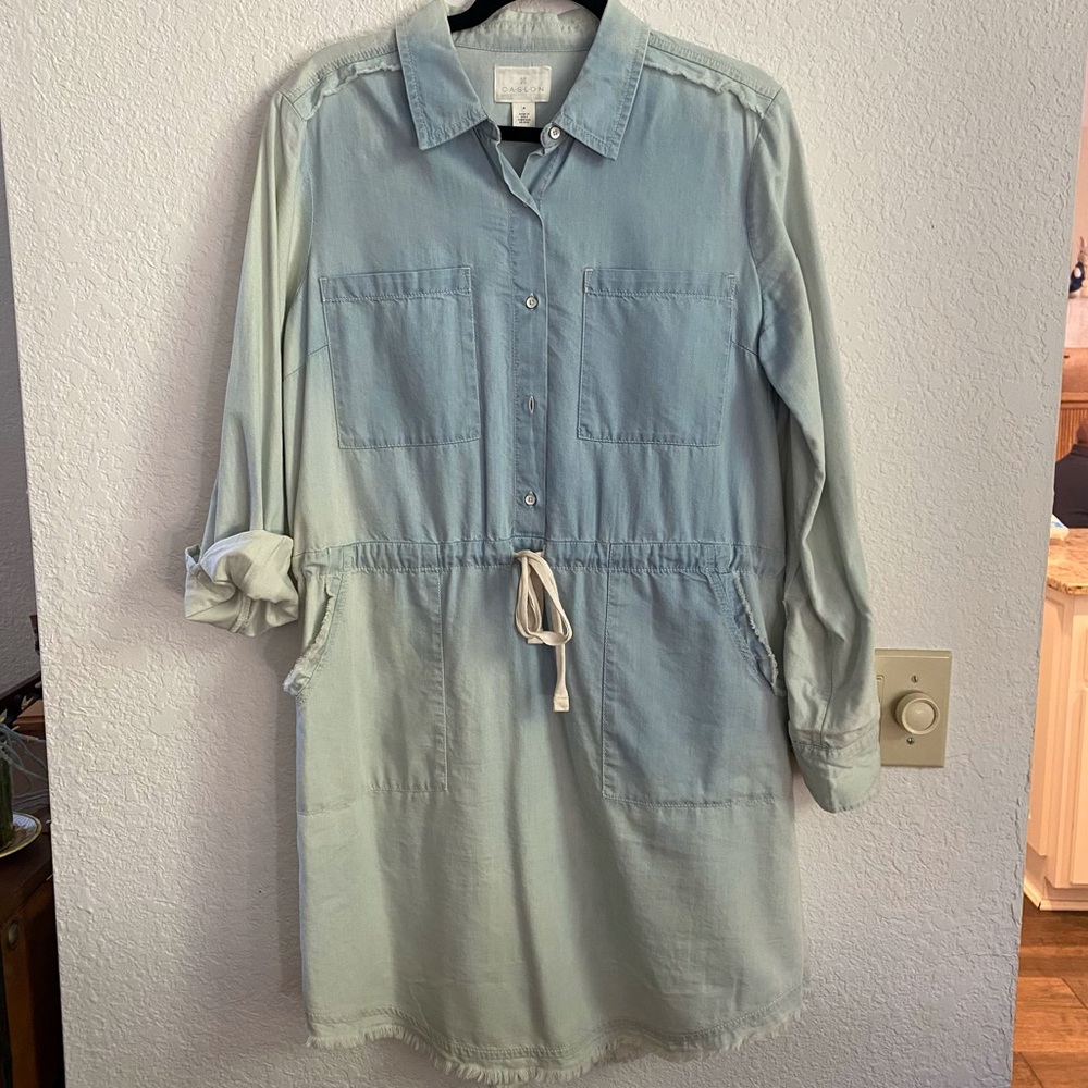 Caslon Blue Drawstring Dress
